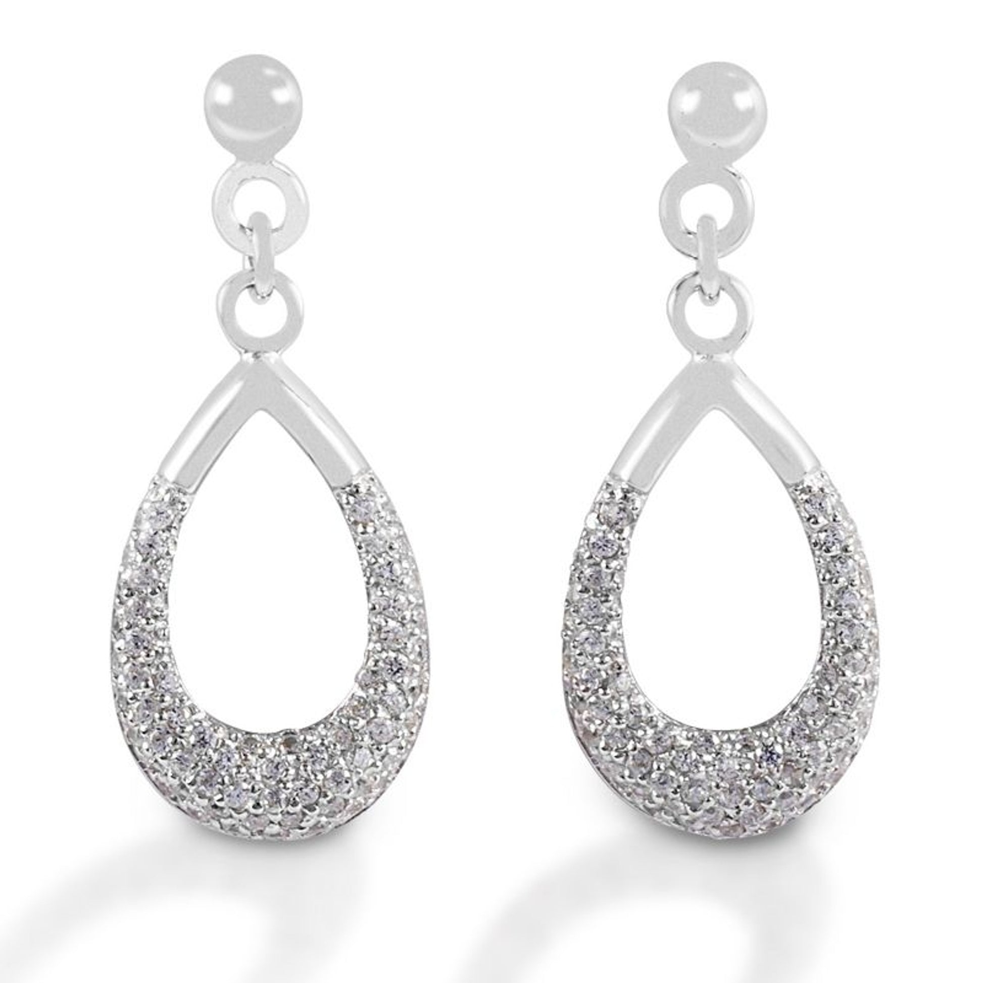 Kelly Herd Clear Teardrop Dangle Earrings