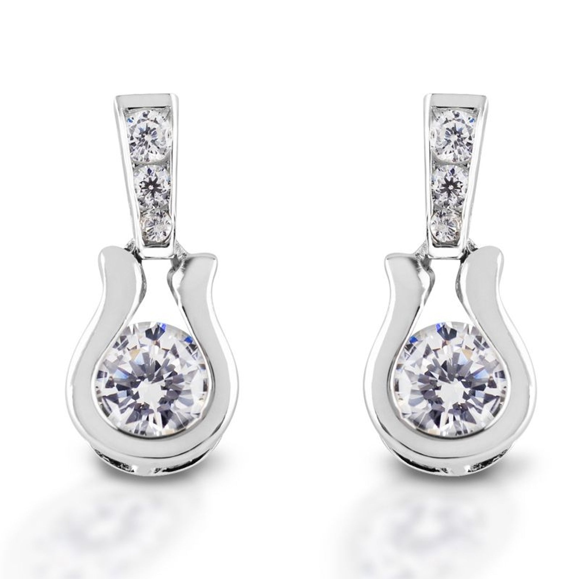 Kelly Herd Stylized Horseshoe Dangle Earrings