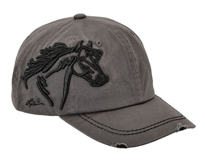 Lila 3D Horse Head Distressed Cap