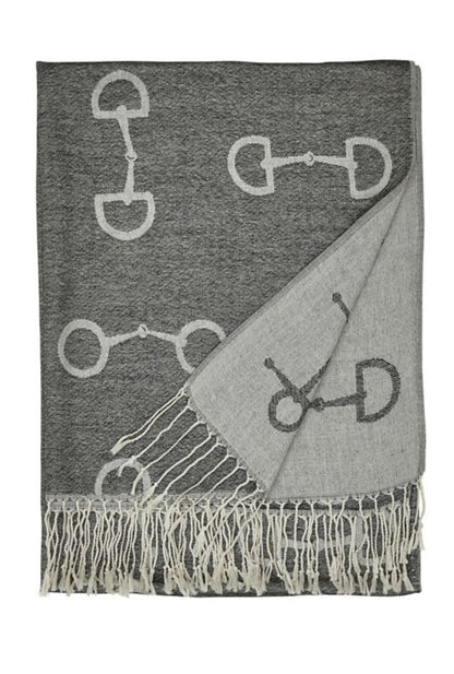 Lila Snaffle Bit Pashmina Scarf
