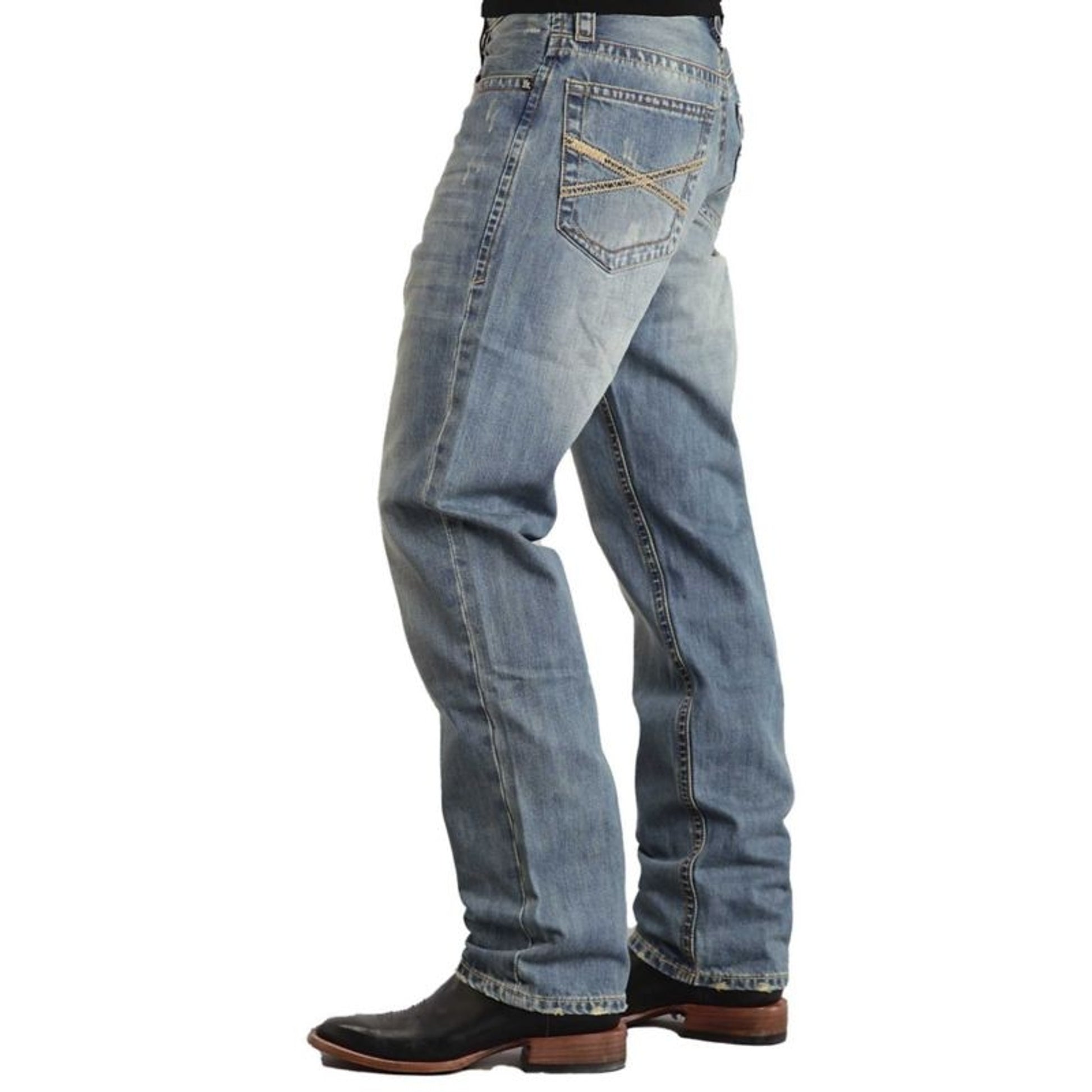 Stetson Mens 1520 Fit Tack Light Wash Jeans