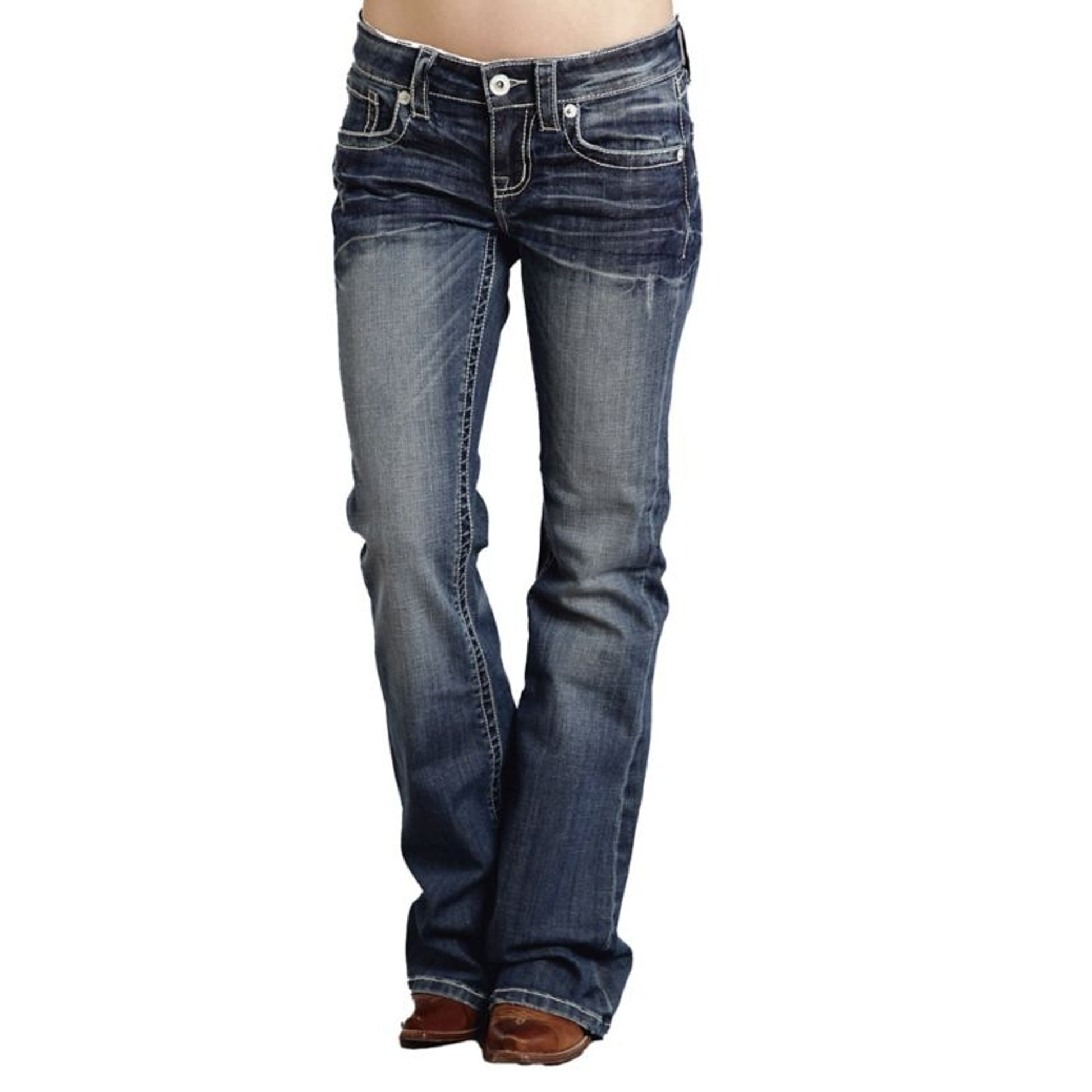 Stetson Ladies Heavy White S Pkt Jeans