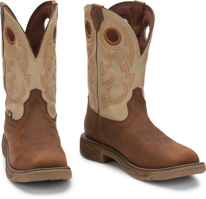 JOW Mens Rush Rust Sq Toe Work Boots
