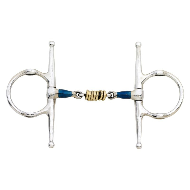 Blue Steel Full Cheek Bit with Brass Rollers
