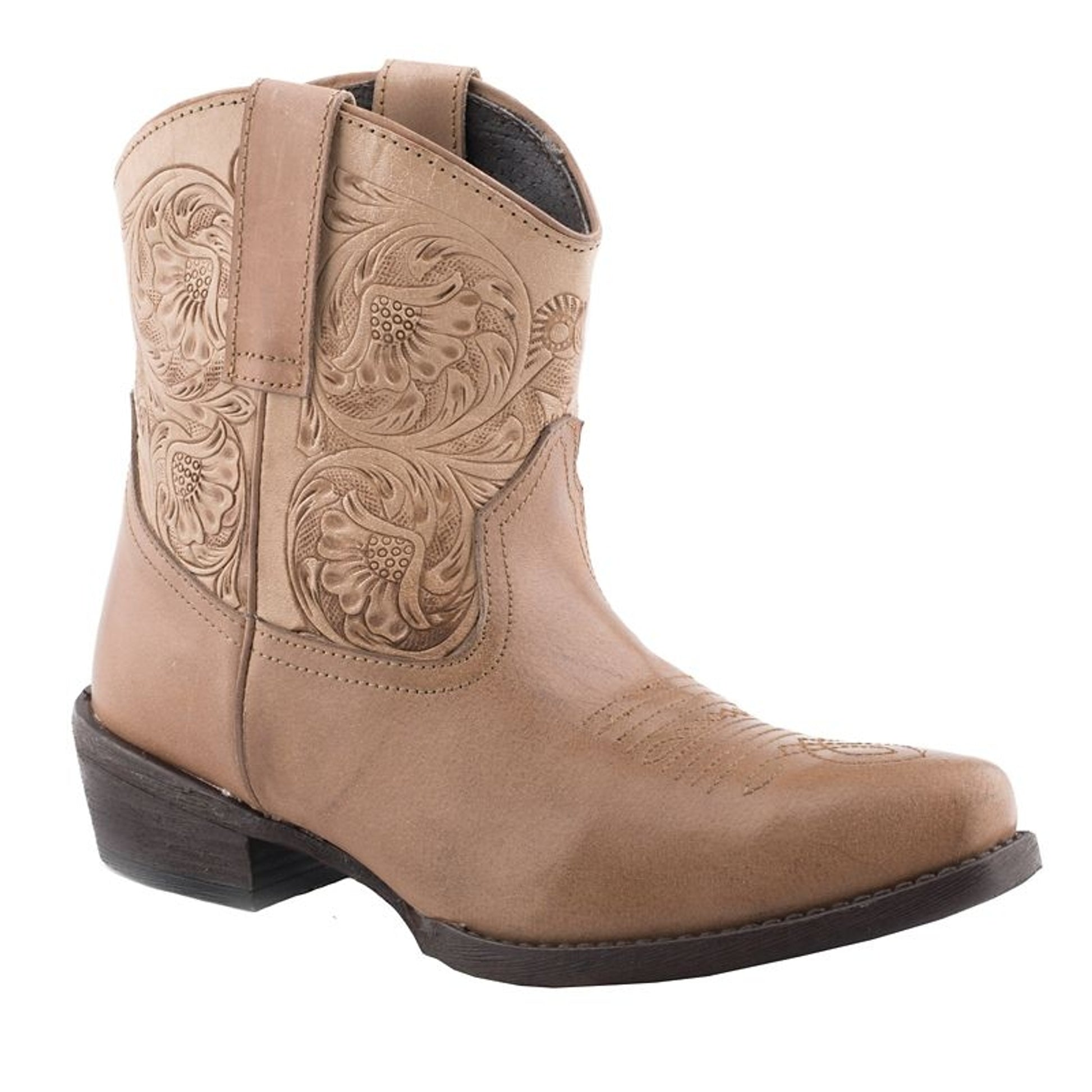 Roper Ladies Dusty Tooled Snip Boots