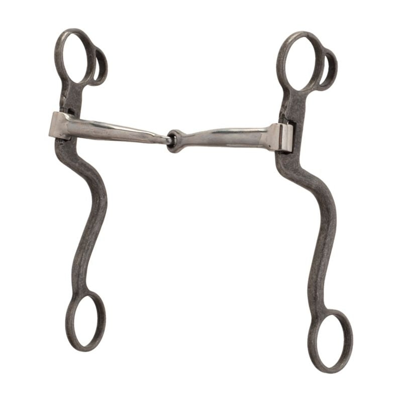 7"S-Shank Sweet IronSnaffle 5"Buffed Black