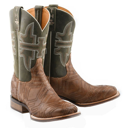 Tin Haul Mens Cowboy Sole Sq Toe Boots