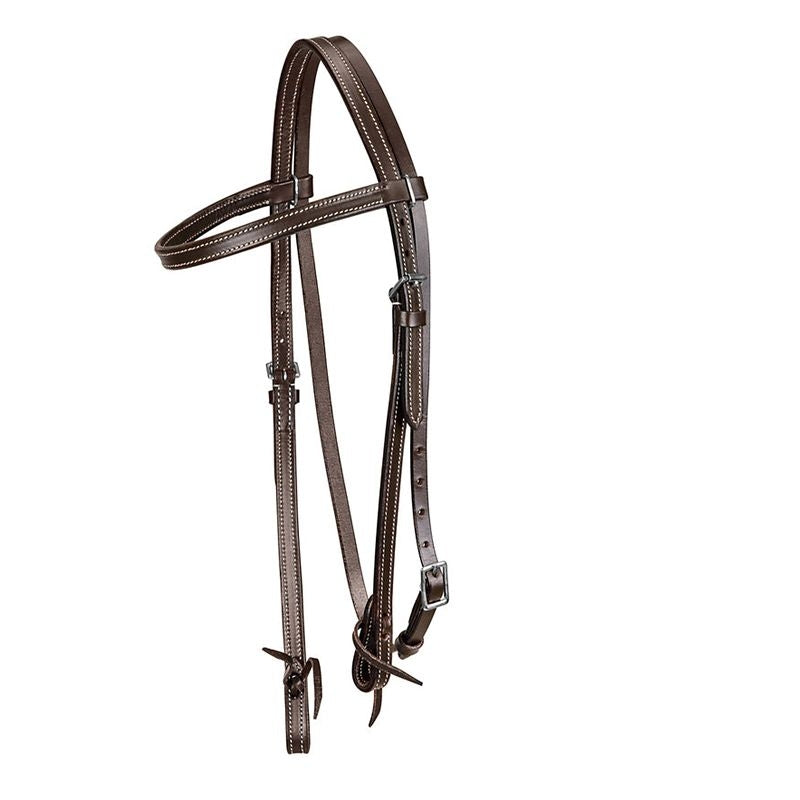 TuffRider Browband Headstall with Latigo Bit Ties