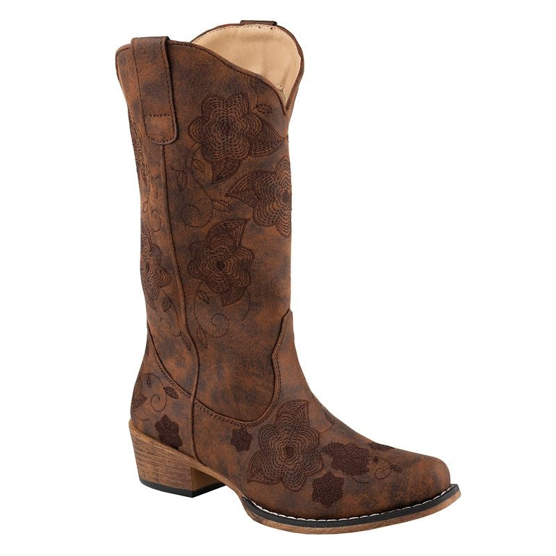 Roper Ladies Riley Flower Snip Toe Boot
