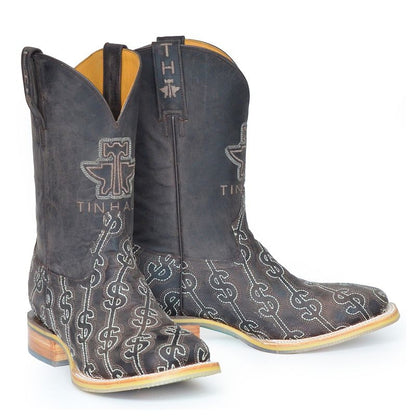 Tin Haul Mens Money Sole SqToe Boots
