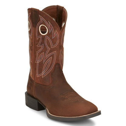 Justin Mens Stampede Bowline SqToe Boot