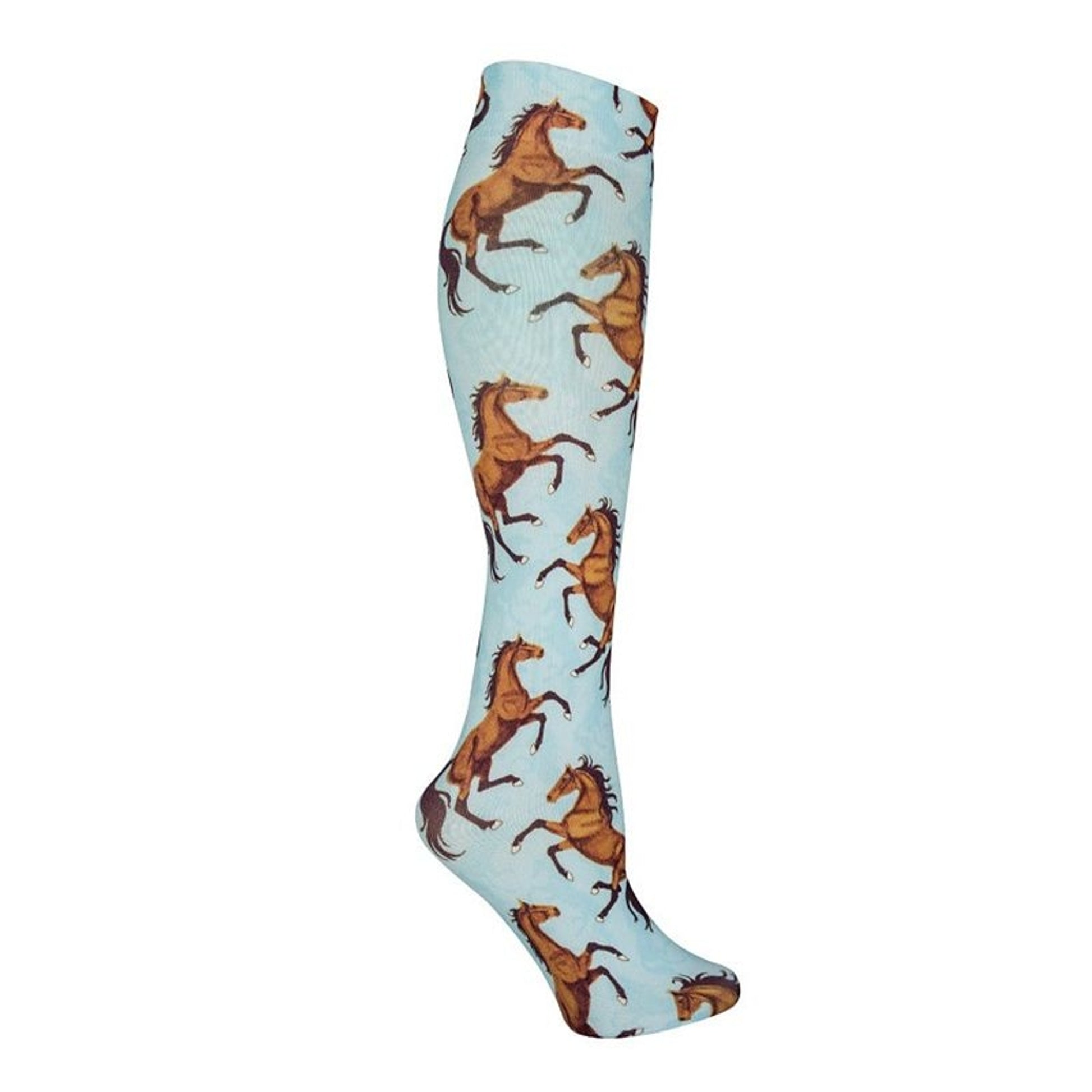 Lila Print Boot Socks