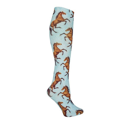 Lila Print Boot Socks