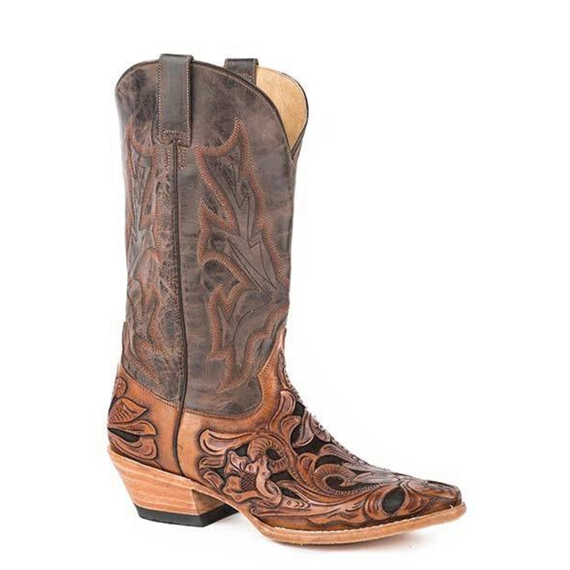 Stetson Mens Handtooled Wicks Boots