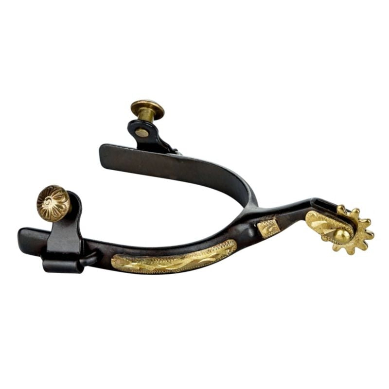 Tabelo Mens Blued Steel Roping Spurs