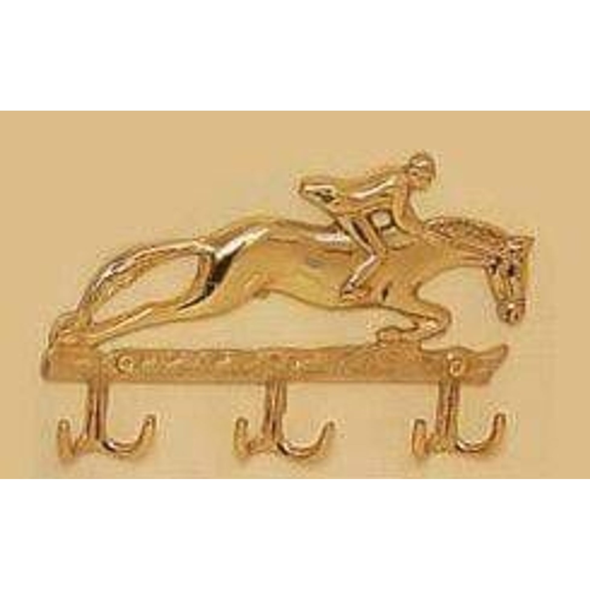 Horse Fare Jumper Key RackBrass