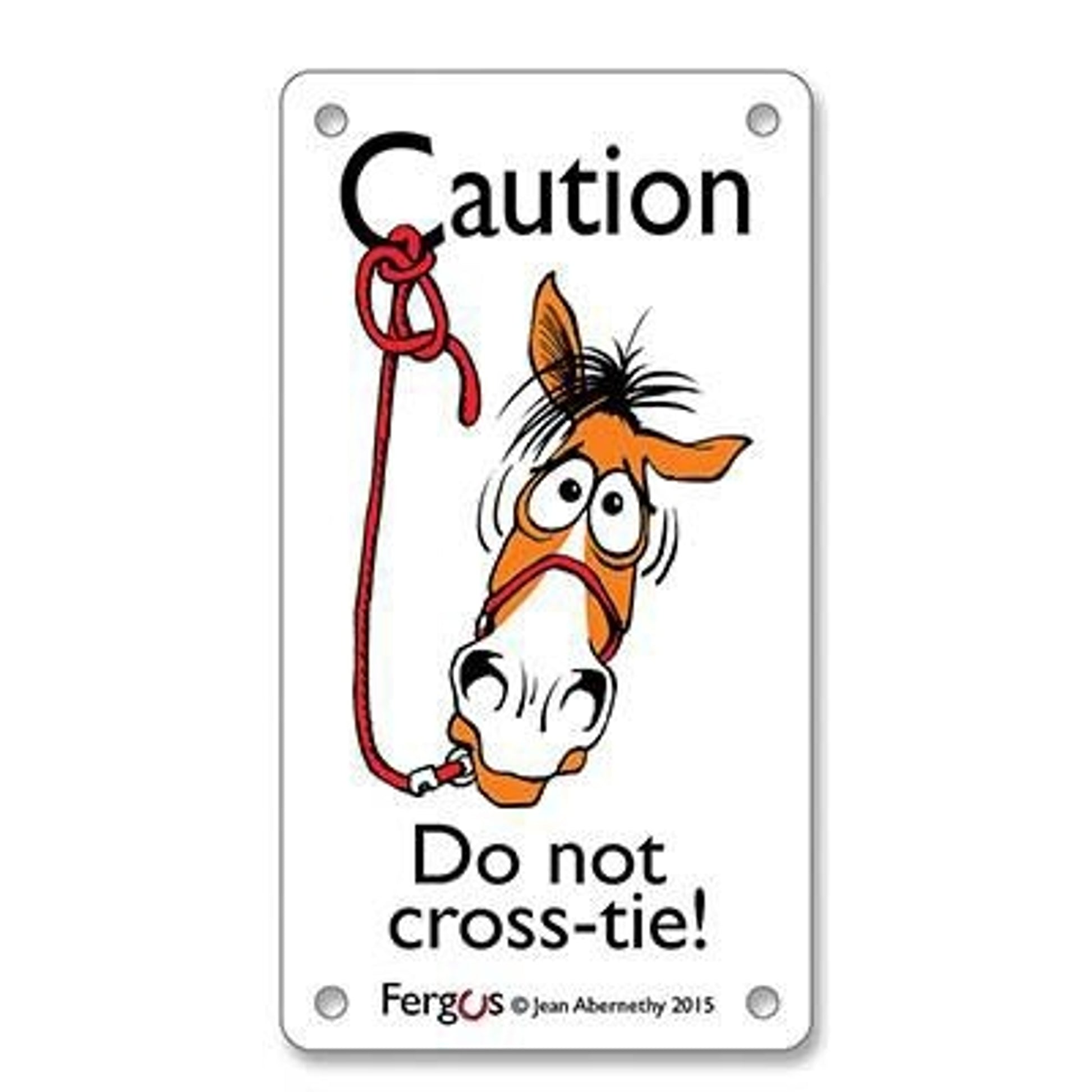 Fergus Stall Sign Do Not Crosstie 3.25 X 6