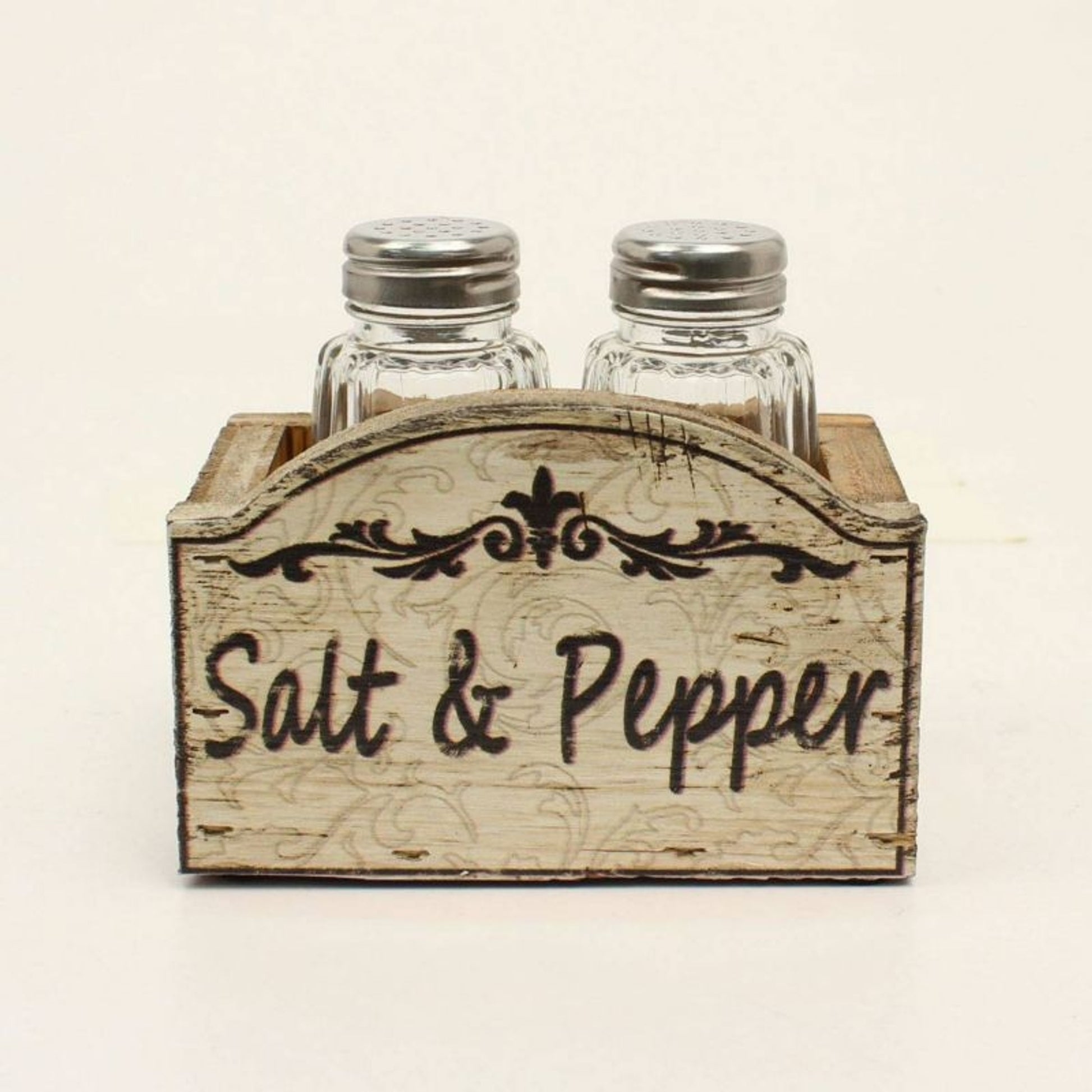 Western Moments Iv Wood Salt And Pepper Shaker Set