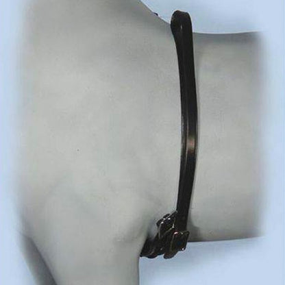 Axeville Black Leather Mini/Pony Girth 8" Brass