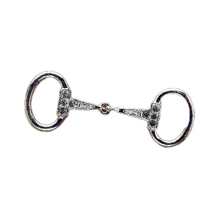 Silver Snaffle Bit Stock Tie Pin