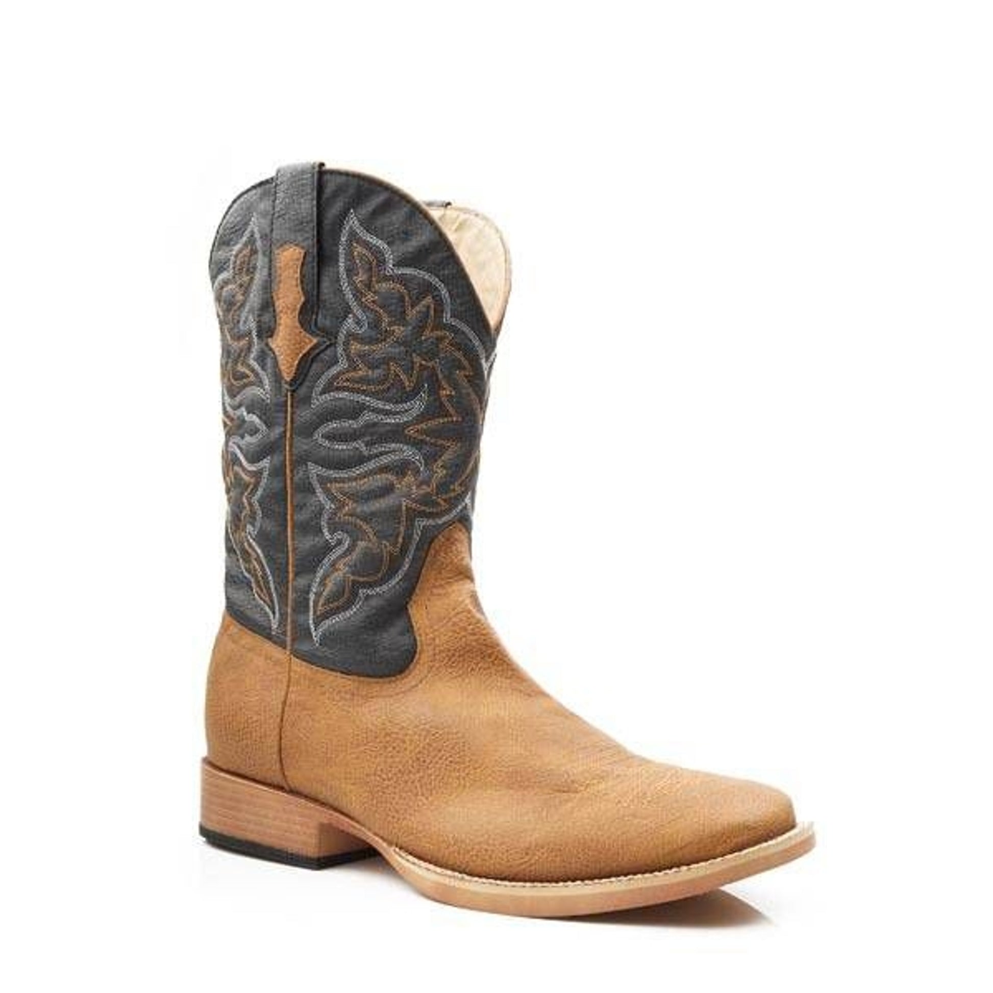 Roper Mens Faux Leather Square Toe Boots