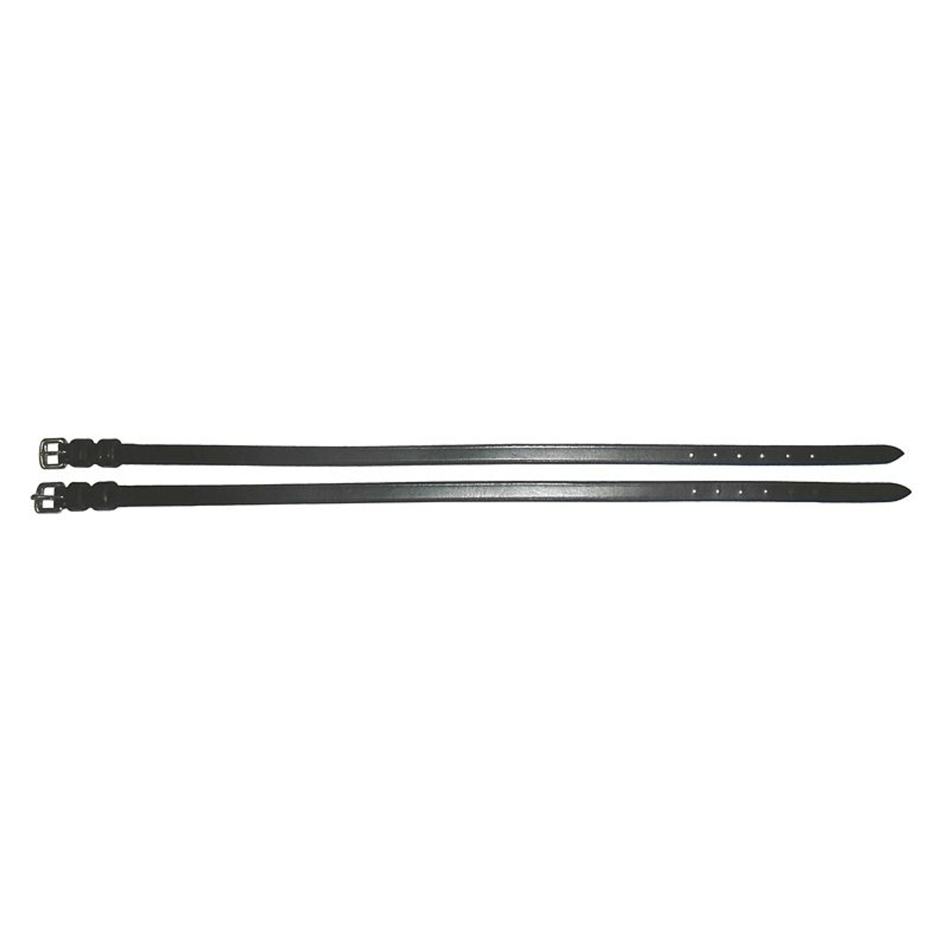Hdr Leather Spur Straps with Plain Buckle 16 Black