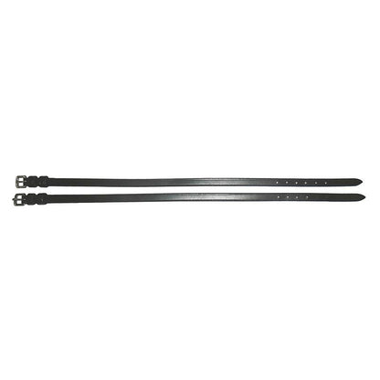 Hdr Leather Spur Straps with Plain Buckle 16 Black