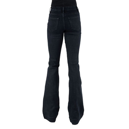 Stetson Ladies High Waist Plain Flare Jeans
