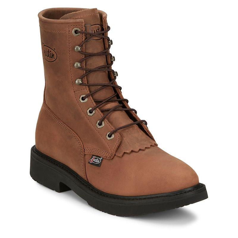 Justin Mens Lacer Rnd Toe Work Boots