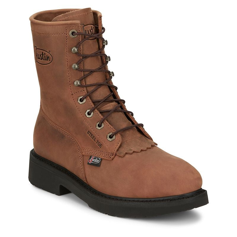 Justin Mens Lacer Rnd Toe ST Work Boots