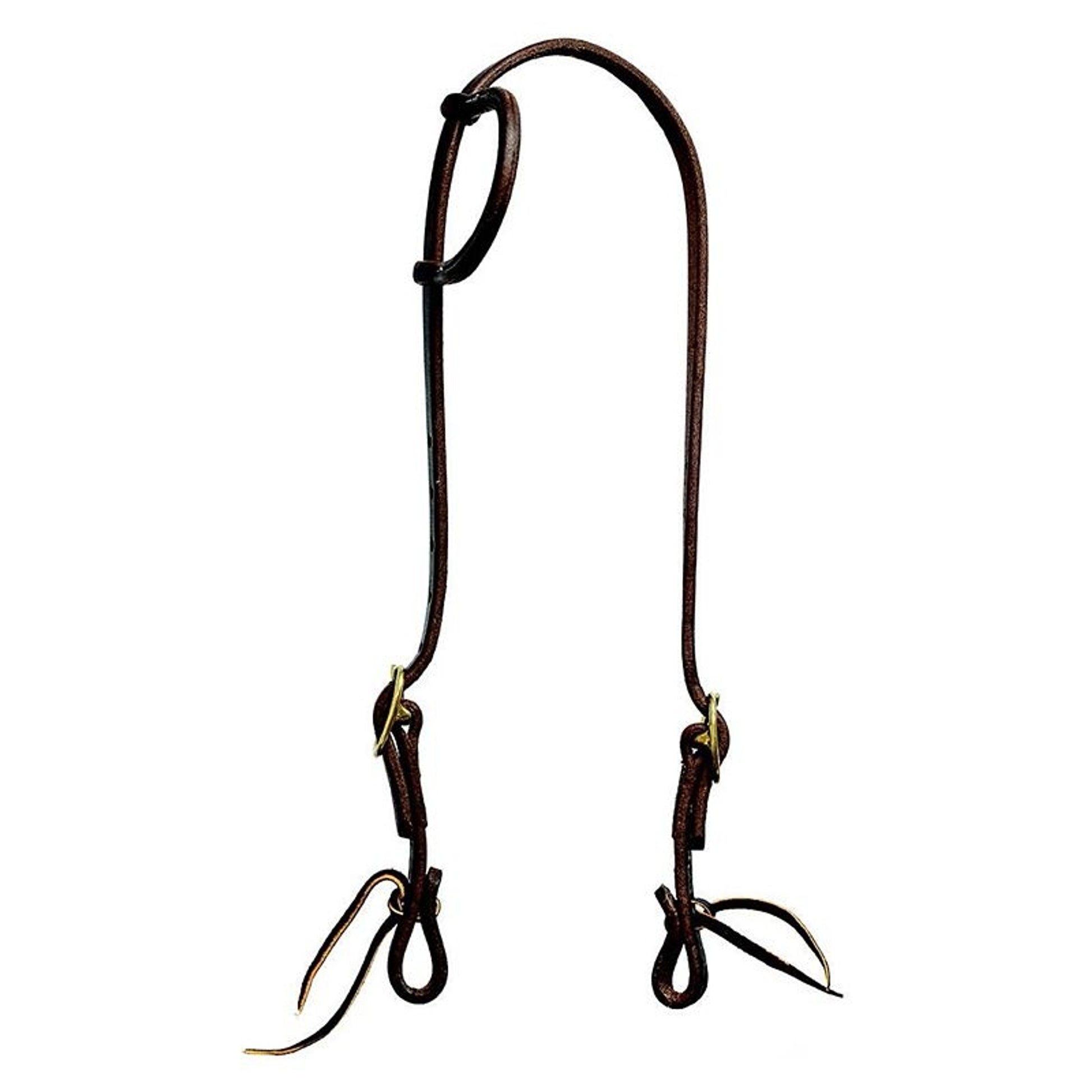 Mustang Oil Harness Leather Slip Ear Dbl Tie End
