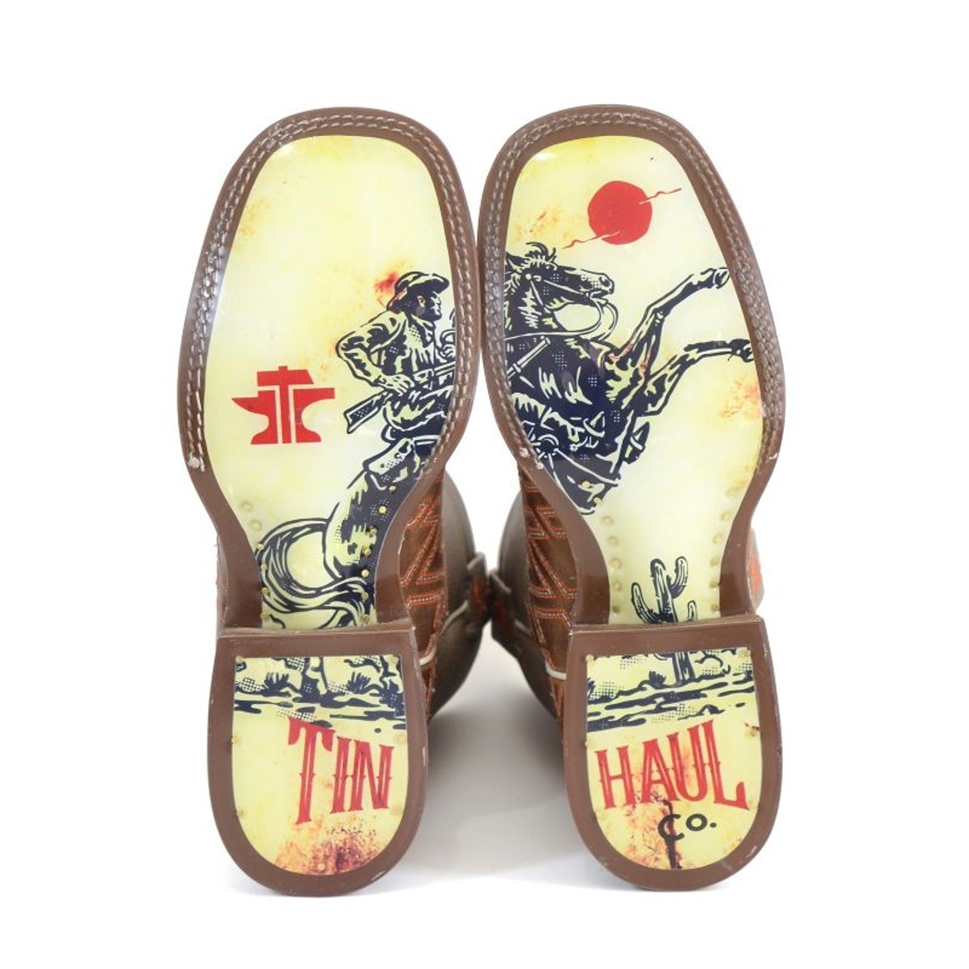 Tin Haul Mens Puzzler Sq Toe Boots