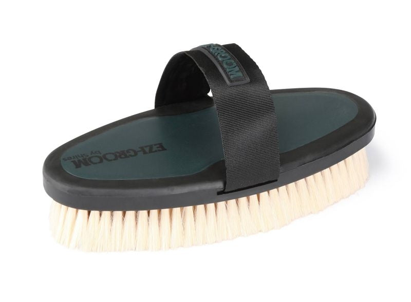 Ezi-Groom Grip Body Brush With Goat Hair