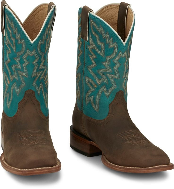 Justin Mens Guy Square Toe Boots