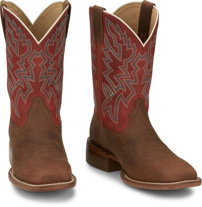 Justin Mens Guy Square Toe Boots