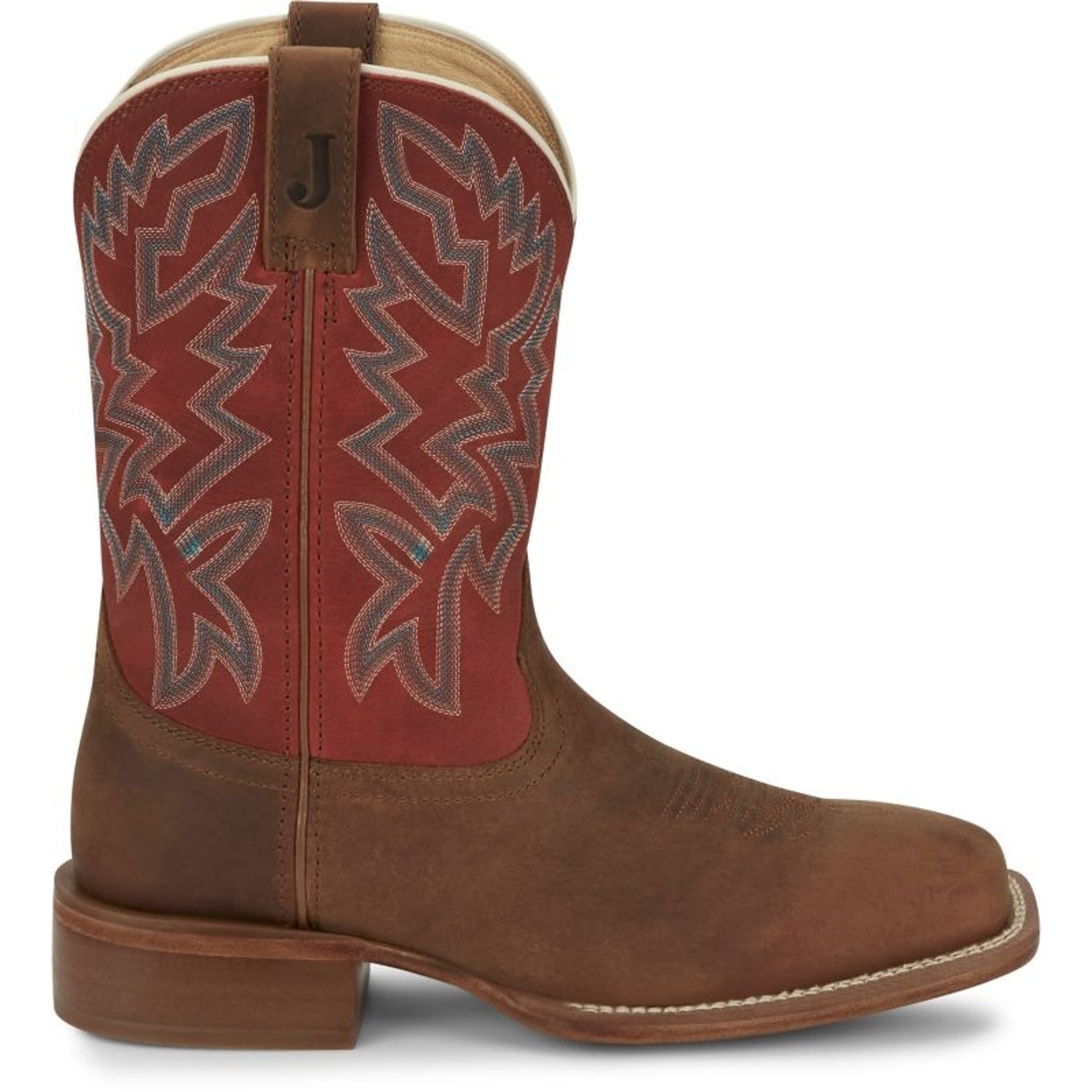 Justin Mens Guy Square Toe Boots