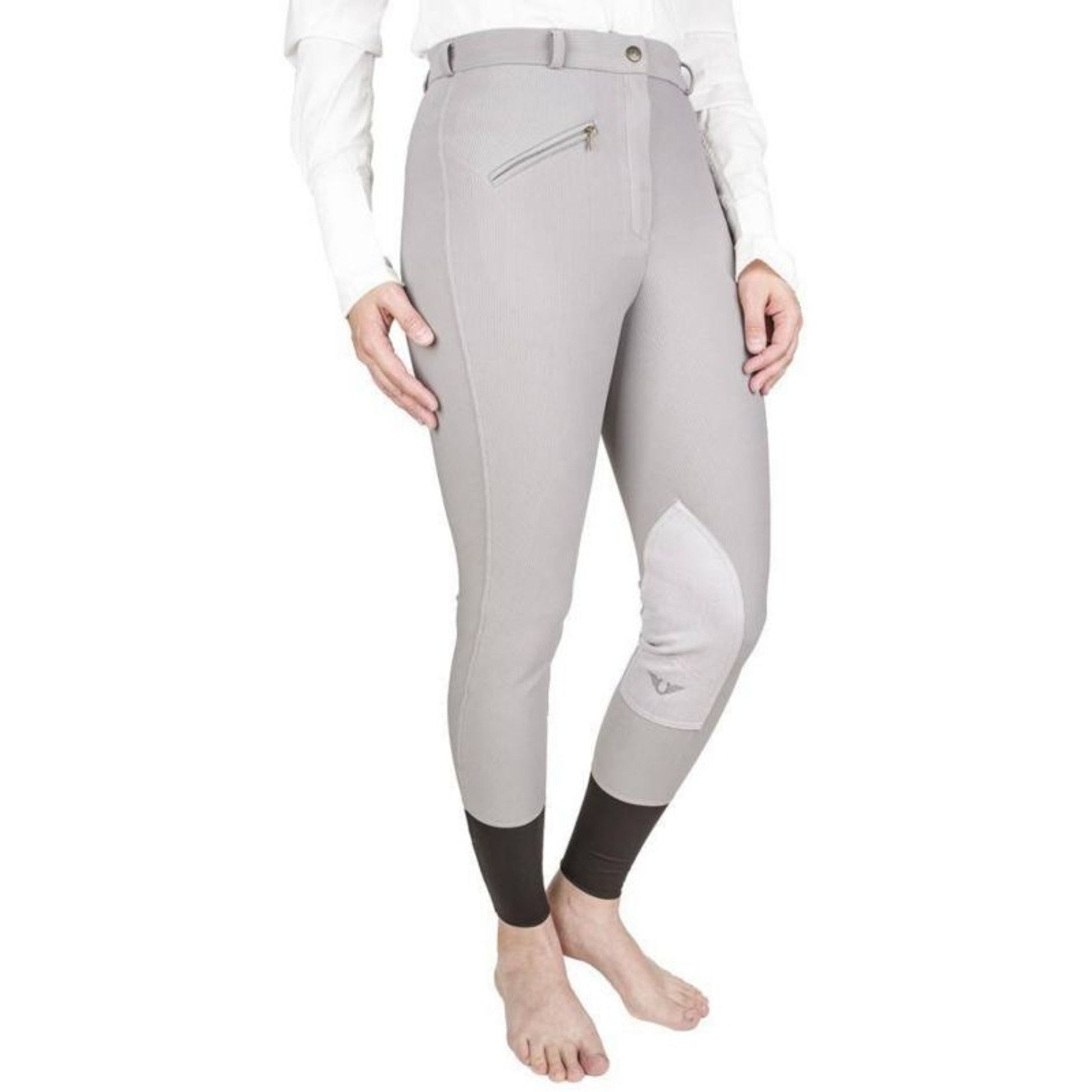 TuffRider Ladies Ribb KP Breeches 24 Gray
