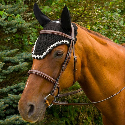 Equine Couture Fly Bonnet with Pearls and Crystals