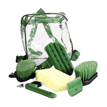Horze Soft Grip Grooming Backpack Set