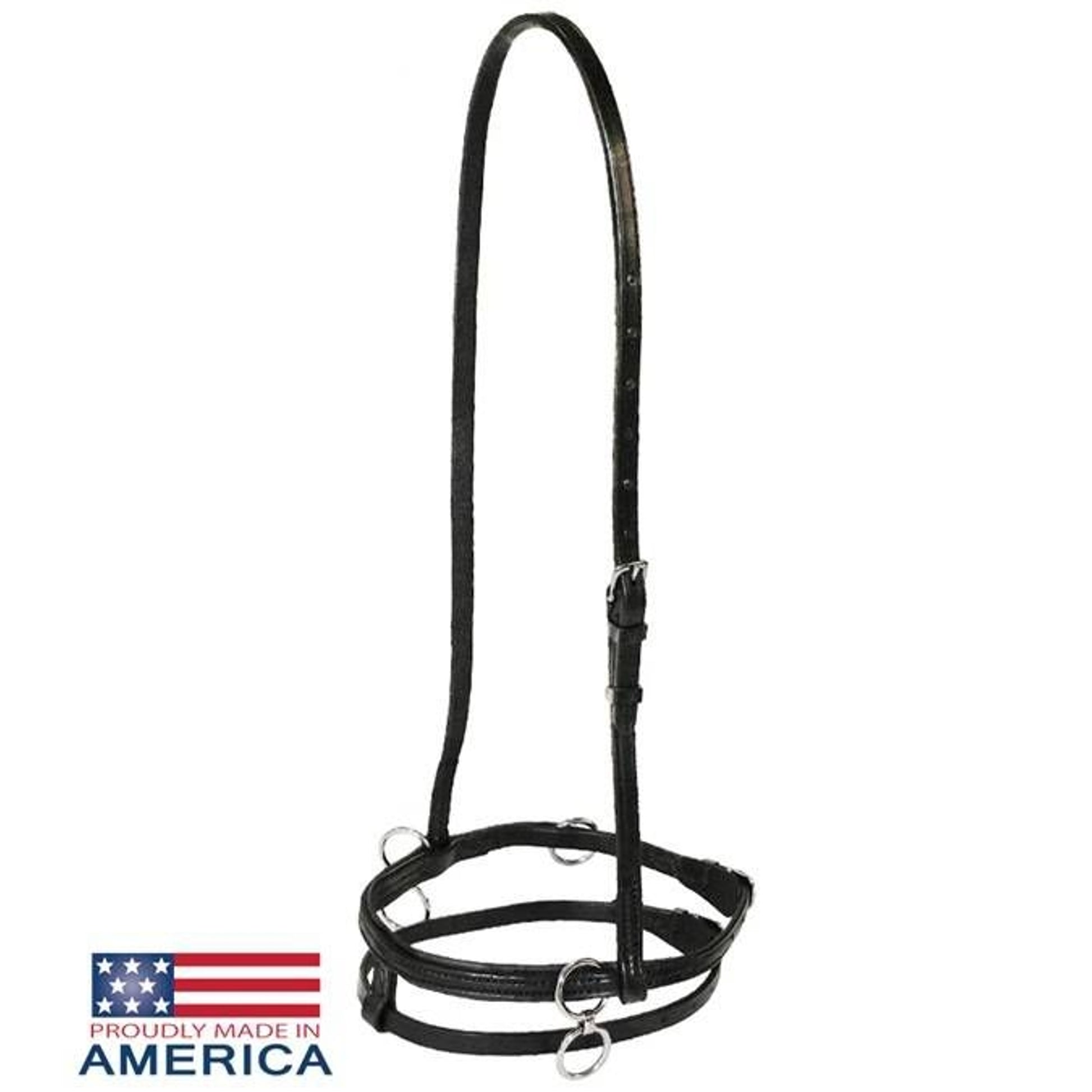 Featherweight Leather Flash Noseband Race Halter