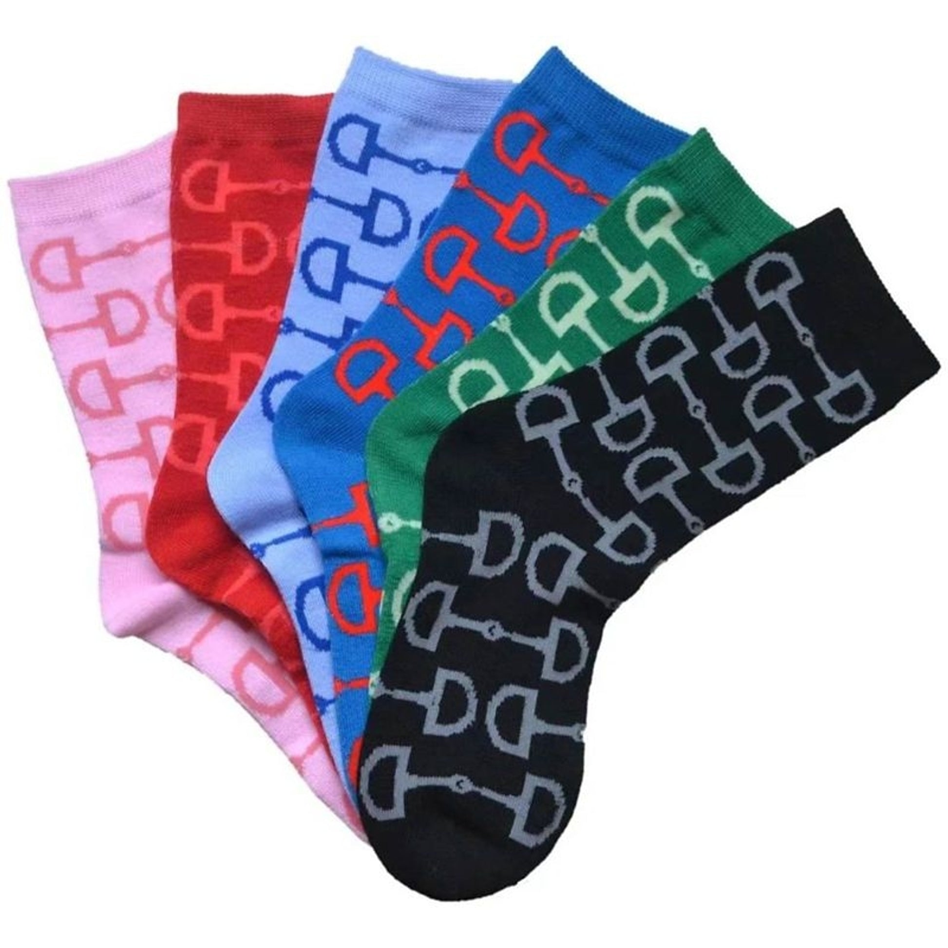 AWST Intl Snaffle Bits Crew Socks 6 Pack