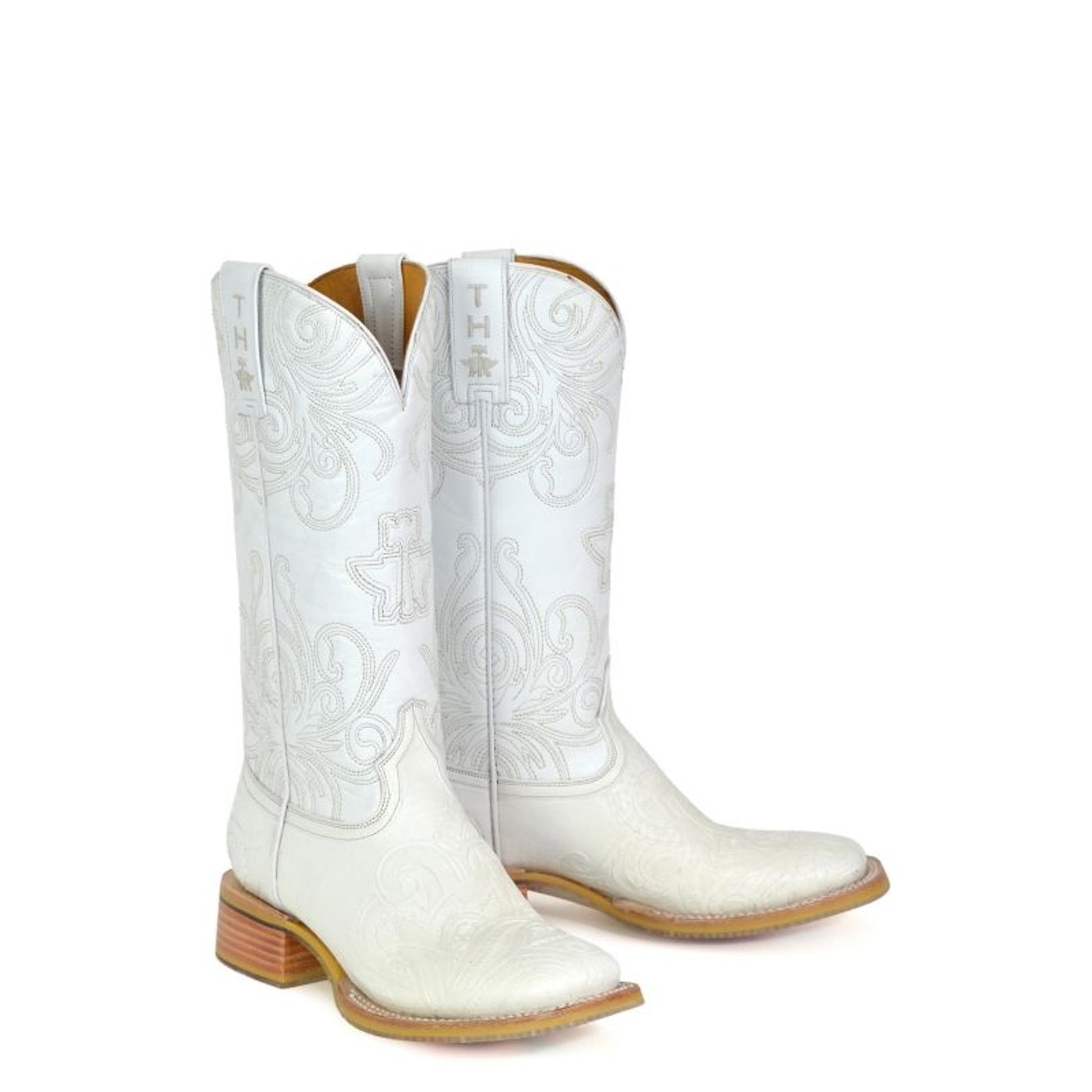 Tin Haul Ladies White Wedding Boots