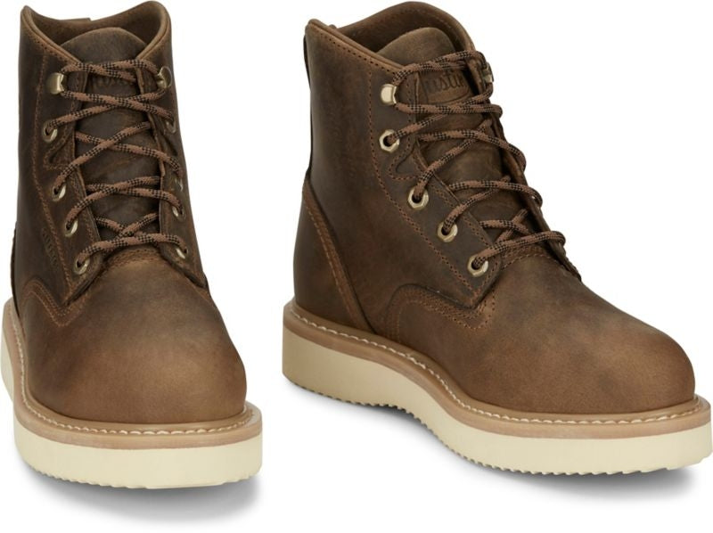 Justin Mens Maxwell Rnd Toe ST Boots