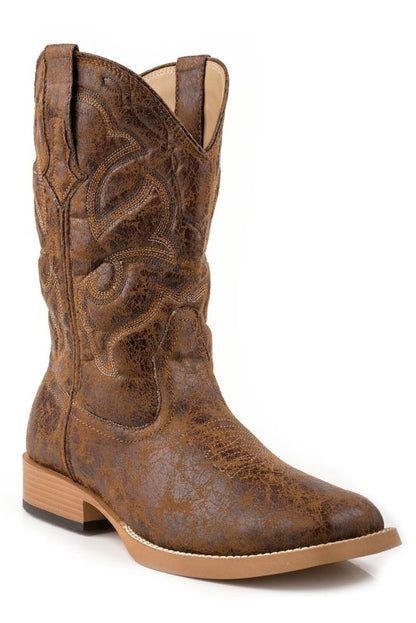 Roper Mens Scout Wide Sq Toe Western Boot