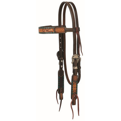 Floral Buckstitch B/Band Headstall
