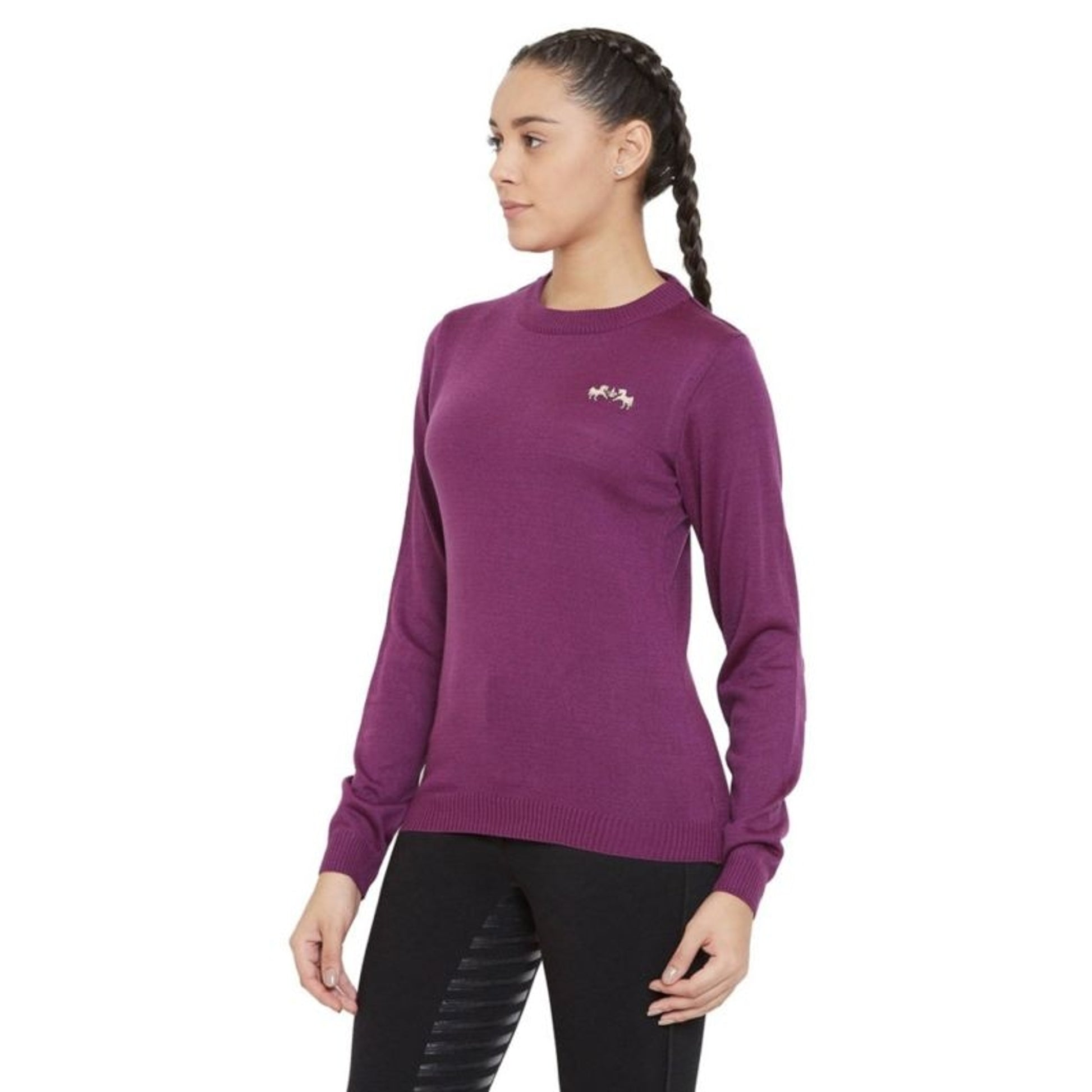 Equine Couture Ladies Icelandic Sweater M Purple