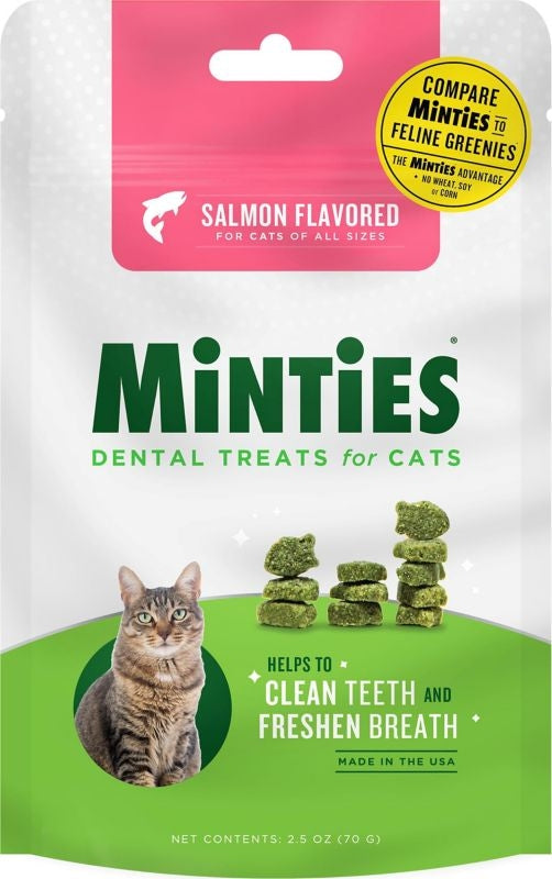 Vetiq Minties Dental Treats For Cats 2.5 Oz Salmon