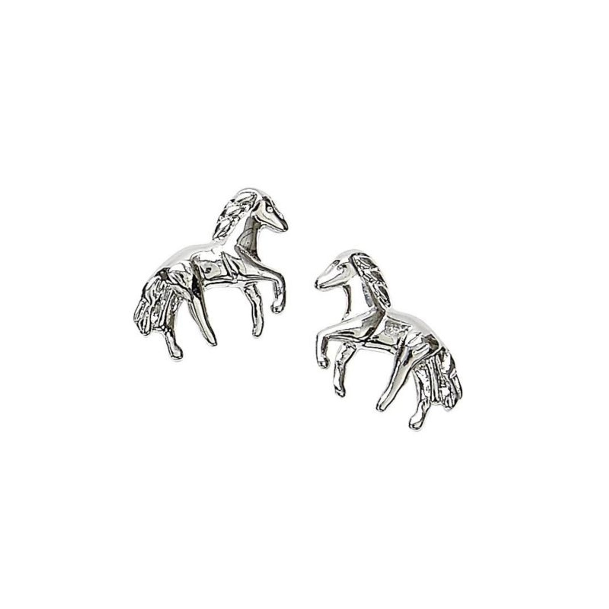 Awst Intftl Silver Mini Horse Earrings 1/4Inh
