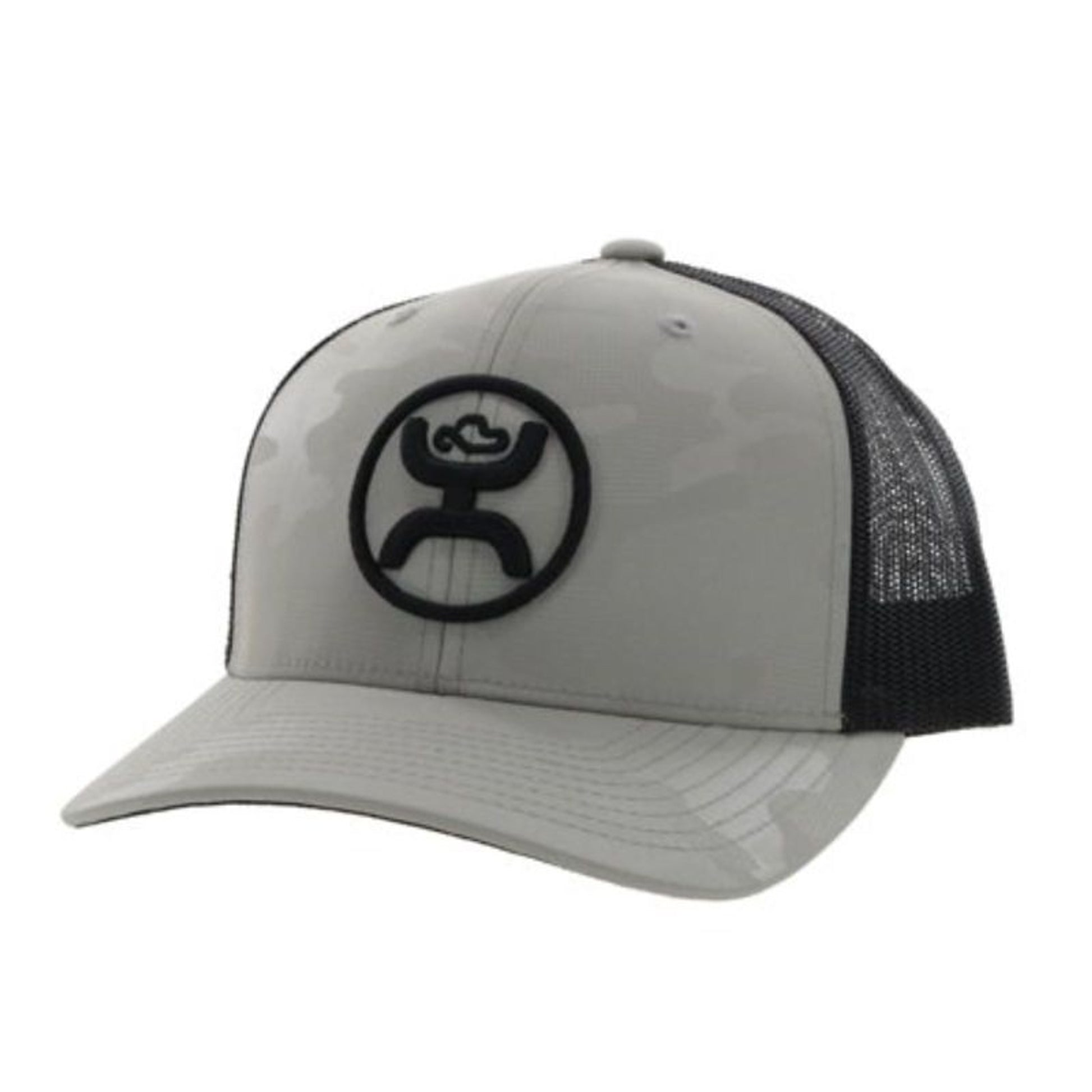 Hooey O Classic 6 Panel Trucker Hat Grey Camo