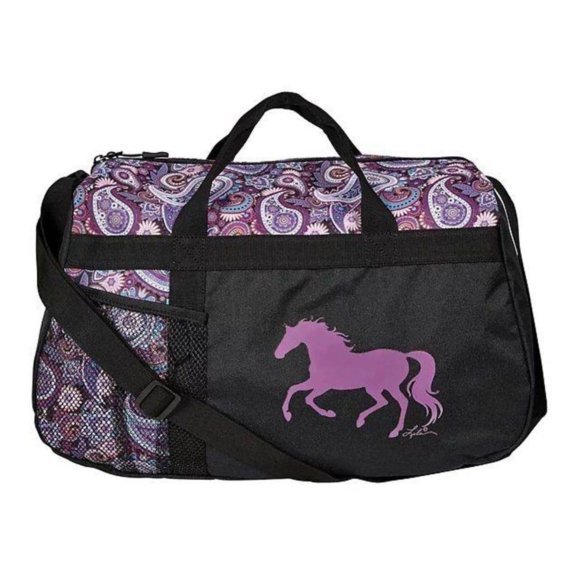 AWST Intl Lila Galloping Horse Paisley Duffle Bag